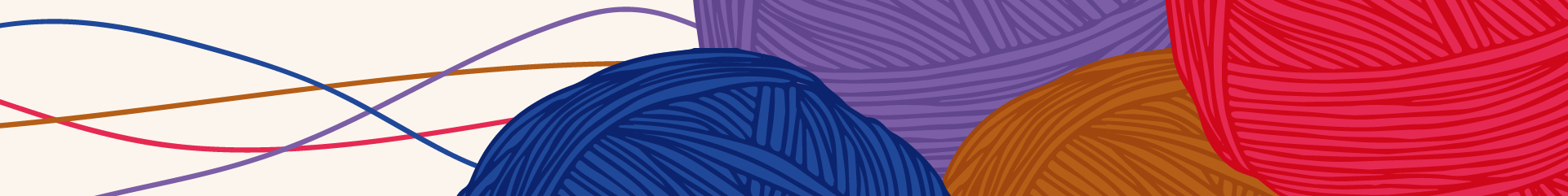 Banner con gomitoli